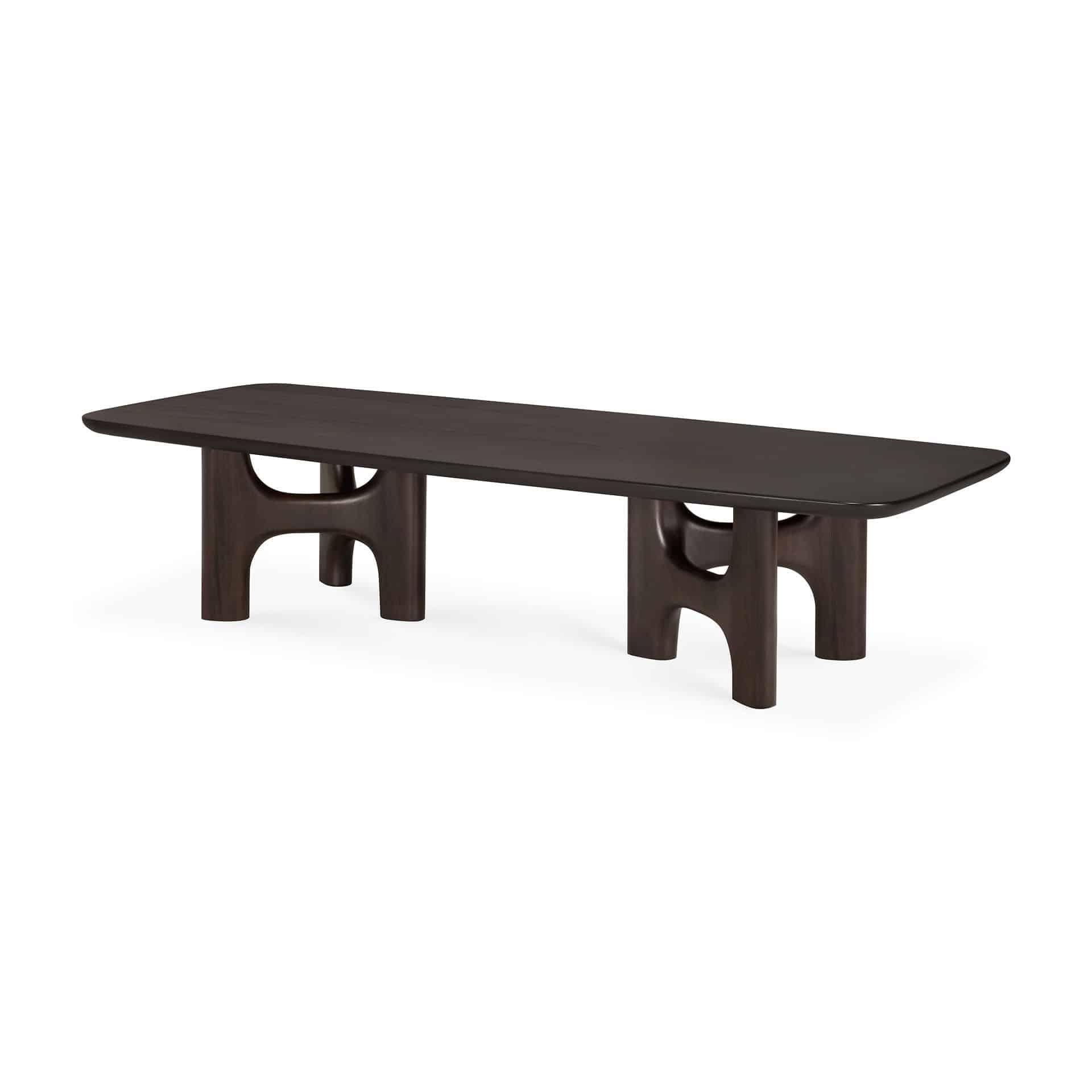 35097_Flow_coffee_table_mahogany_Rose_Brown_rectangular_side_cut_WEB FLOW Sehpa - Görsel 1